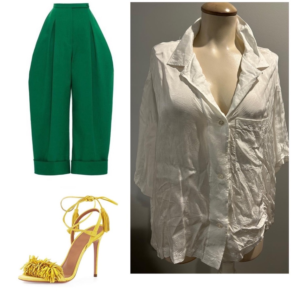 White Button Down Top - image 2